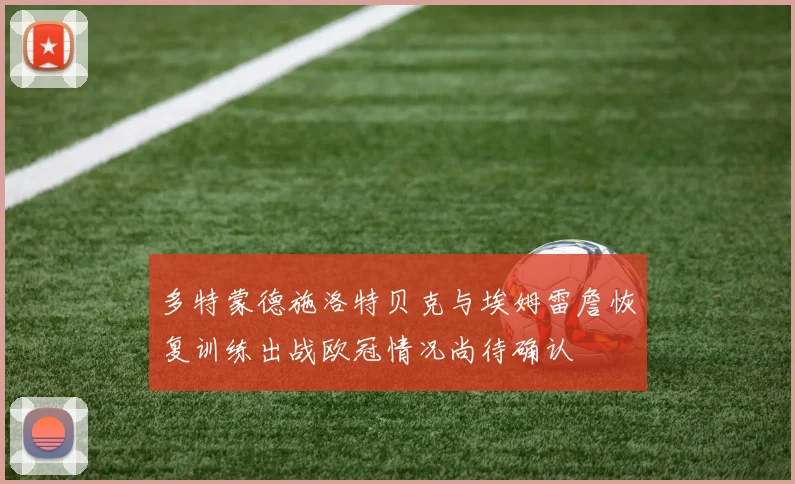 多特蒙德施洛特贝克与埃姆雷詹恢复训练出战欧冠情况尚待确认